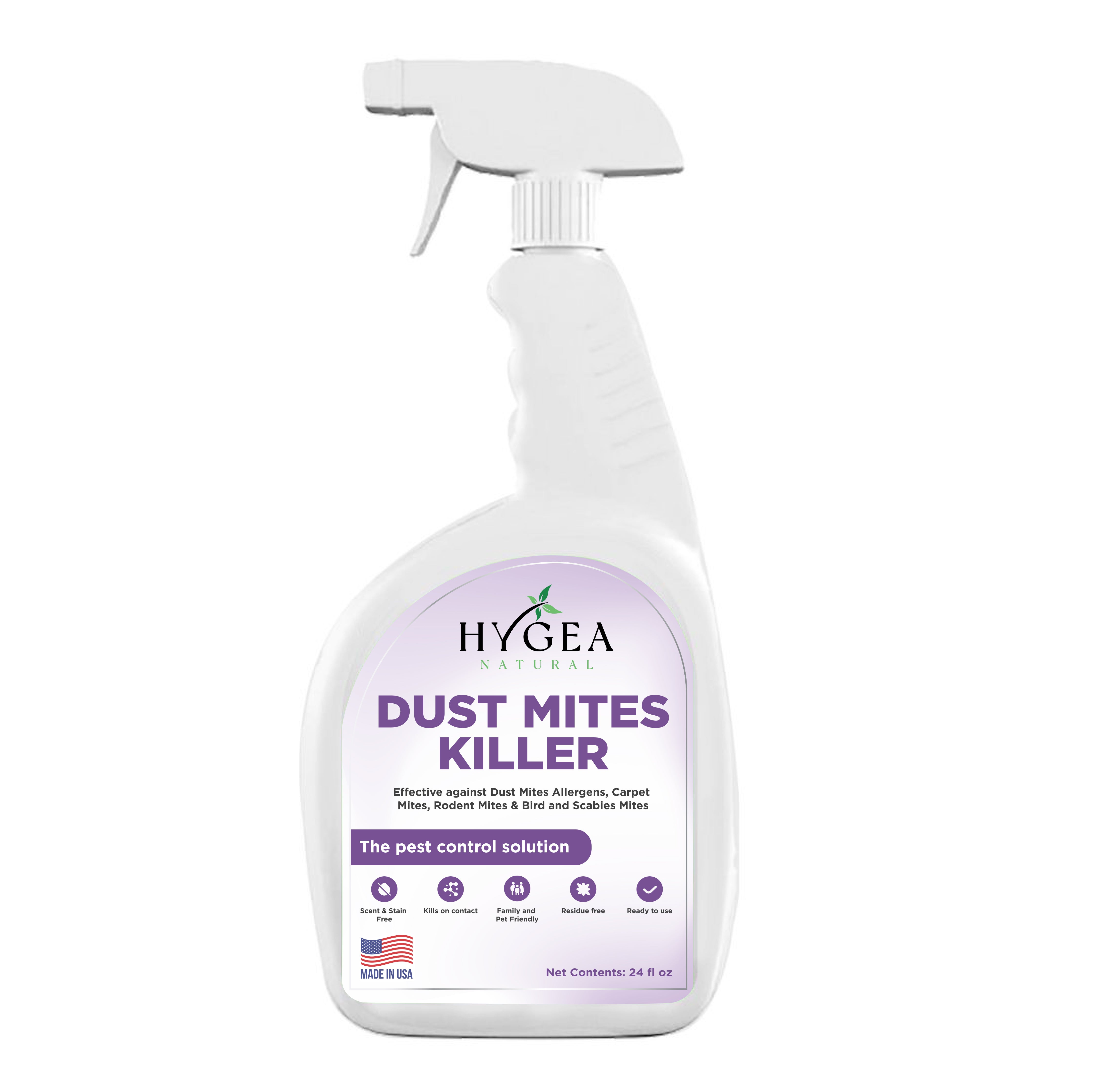 house plant mite spray Hygea Natural Dust Mite Spray - Eliminates Dust Mites, Carpet Mites, Rodent Mites, Bird & Scabies Mites - Pet & Child Friendly, Eco-Friendly