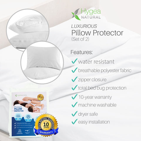 Premium Pillow Cover 2 Pack - Kit of 2 (Total 4 pillow protectors)