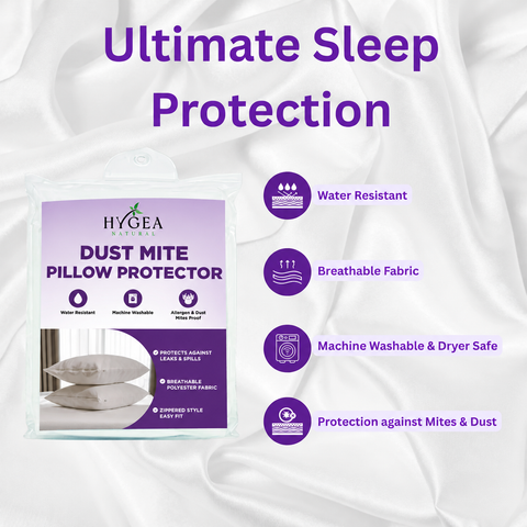 Dust Mite & Allergen Pillow Protector – 2 Pack