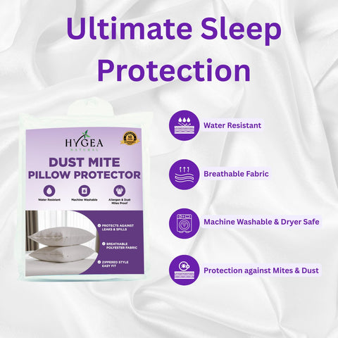 Dust Mite & Allergen Pillow Protector – 2 Pack