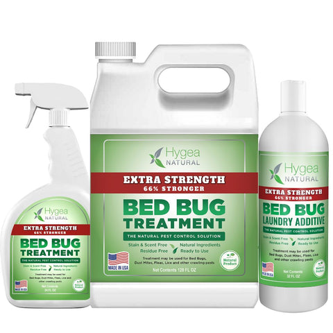 Extra Strength Bed Bug Spray + Refill + Laundry Additive