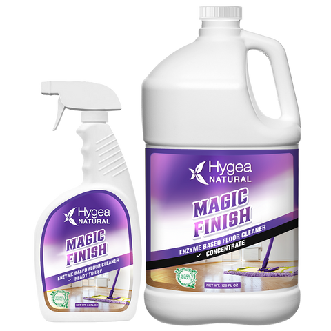 Magic Finish Enzyme Based No Rinse Floor Cleaner - Concentrated Kit (24 oz spray + Concentrated Gallon)