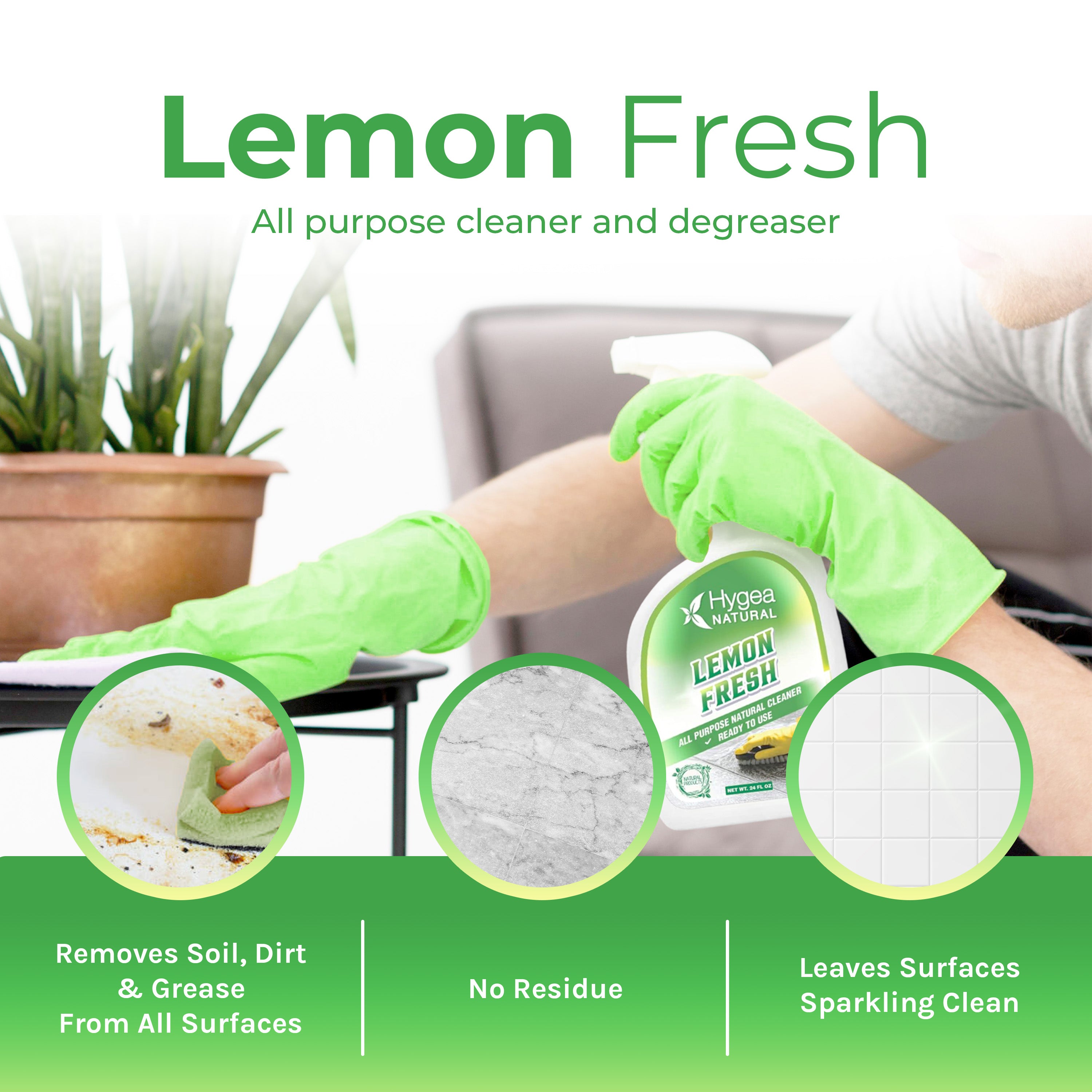 Lemon Fresh Multi-Surface & Floor Cleaning Spray - Wet-Look Shine