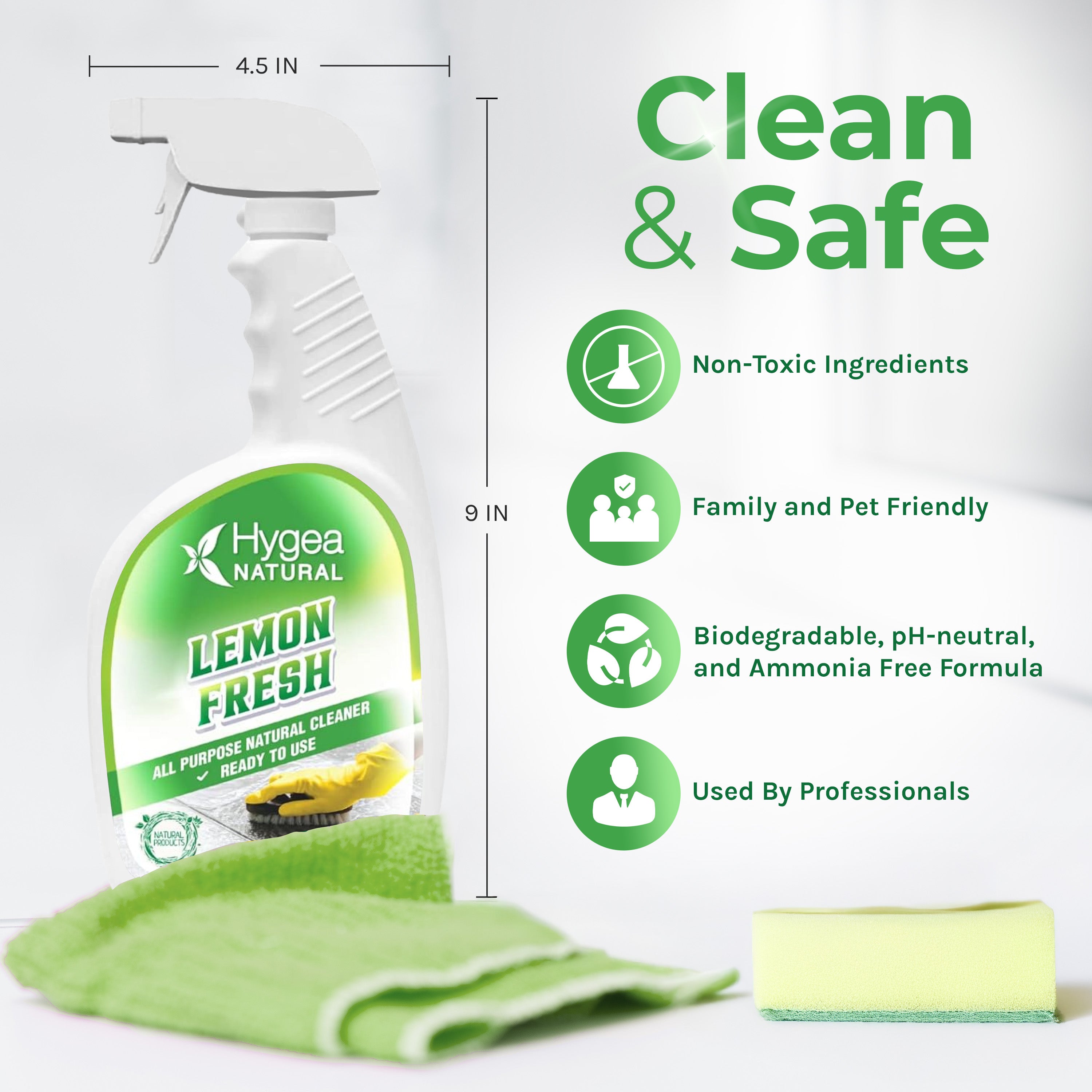 Lemon Fresh Multi-Surface & Floor Cleaning Spray - Wet-Look Shine